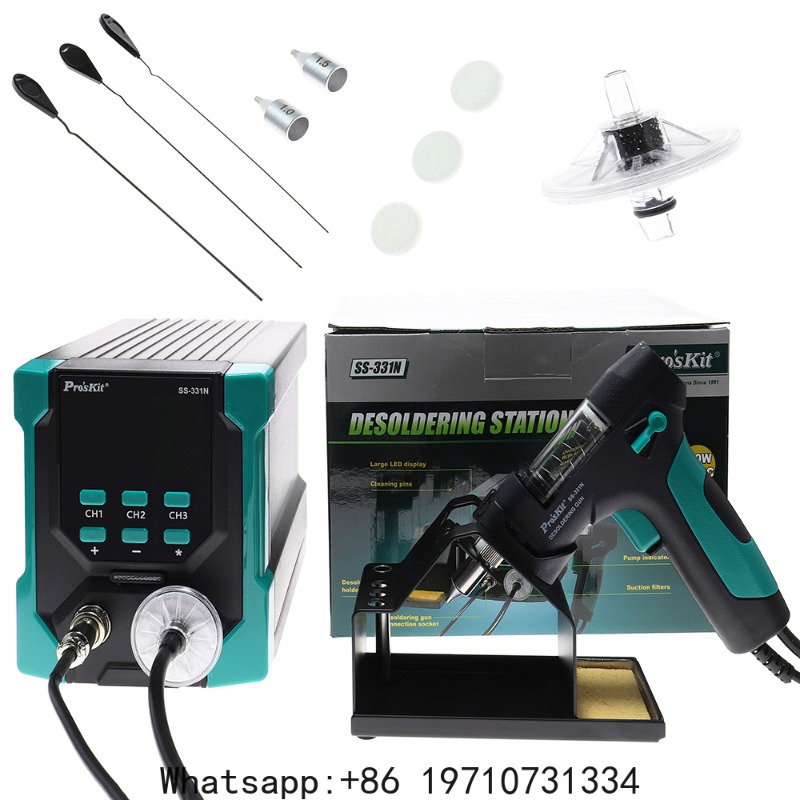 Desoldering Pump Electric Vacuum Station - Stacja rozlutownicza cyfrowa SS-331N, pistolet do