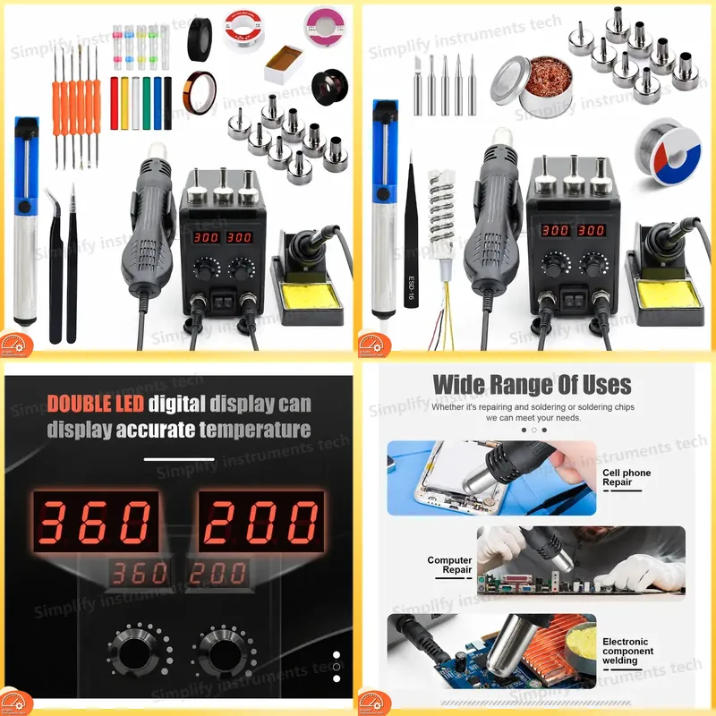 Stacja lutownicza 8586D 2 w 1, – 2 In 1 Soldering Rework Station 750W recenzja i cena